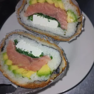 Sushi Burger de salmón